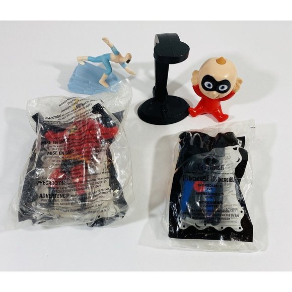 Disney Pixar Incredibles McDonalds Happy Meal Toy Superhero Frozone Mr Jack Jack - Picture 1 of 10